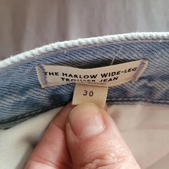 Madewell The Harlow Wide Leg Jeans Womens Blue Denim High Rise Size 30 Pleated - Picture 6 of 8